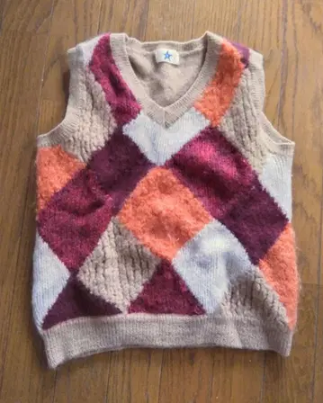 울 베스트 M 사이즈 레트로 디자인 90년대