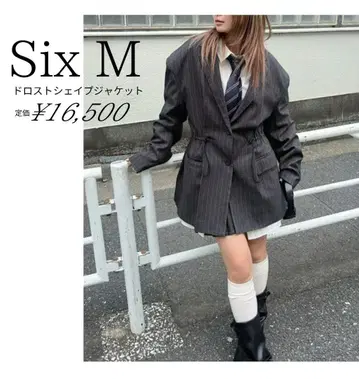 Six M 드로스트 쉐이프 자켓 오버 사이즈