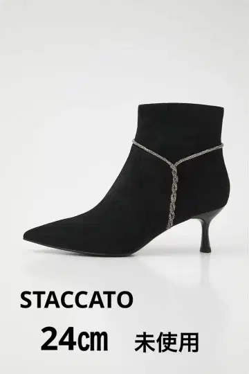 STACCATO 스웨이드 숏부츠 부티 24cm 블랙