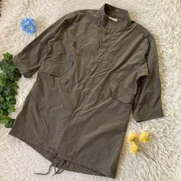 새상품급 사만다 모스모스 블루 스프링 코트 모스그린 얇은 소재 F 사이즈