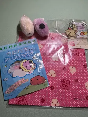 카피바라 씨 마스코트 수건 손수건 씰 묶음 판매