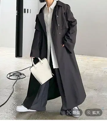 블랙 트렌치코트