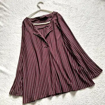 23구 빅 사이즈 48 스트라이프 상의 티셔츠