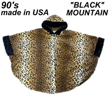 컨디션 최상 USA제 90's 구제 의류 레오파드 플리스 판초 망토