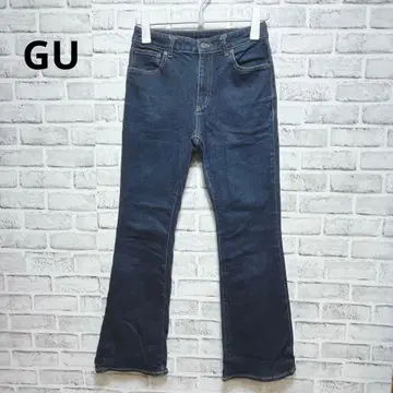 새상품급 [지유] 데님 팬츠 부츠컷 청바지 인디고 블루 L