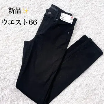 새상품 UNIQLO 울트라 스트레치 청바지+ 스키니 W26 블랙