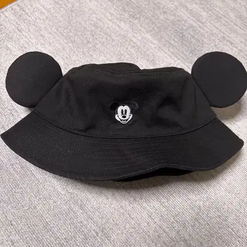 미키 귀 달린 버킷햇 블랙