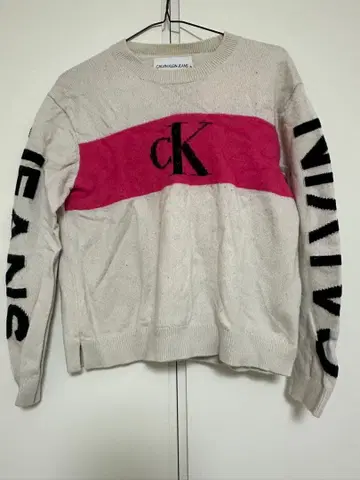 Calvin Klein 로고 긴팔 니트 스웨터