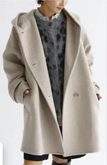 슈퍼 파인 비버 후디드 베이지 38