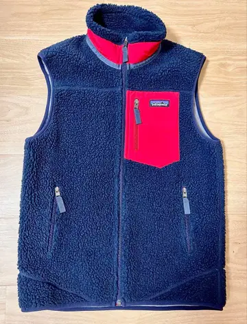 patagonia 클래식 레트로X 플리스 베스트 네이비/레드 S