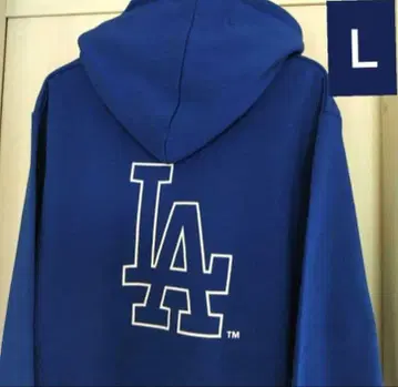 다저스 후드티 속기모 블루 자수 로고 MLB L 사이즈 남성용