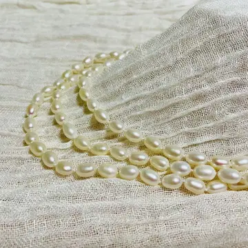 담수 오벌 펄 롱 목걸이 약 8-10mm / 약 158-160cm