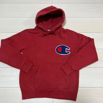 Champion 레드 후드티 S 사이즈