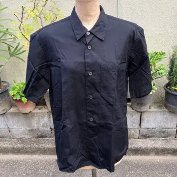 마가렛호웰 코튼 반팔 셔츠 영국제 M 사이즈 블랙