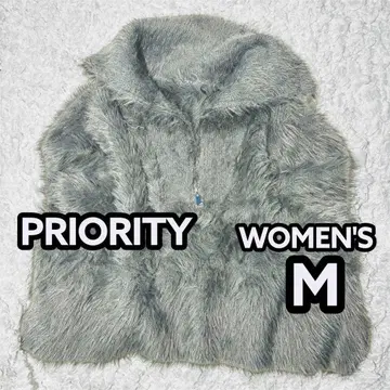 PRIORITY 그레이 모헤어 니트 베스트 M 사이즈
