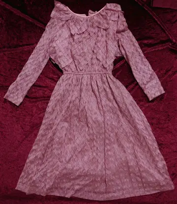 빈티지 전체 레이스 개성있는 원피스 드레스 쇼와 레트로 변형 옷깃