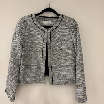 인덱스 트위드 노카라 자켓