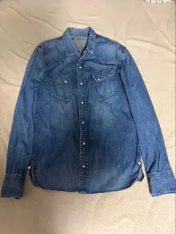 논네이티브 빈티지 가공 데님 웨스턴 셔츠