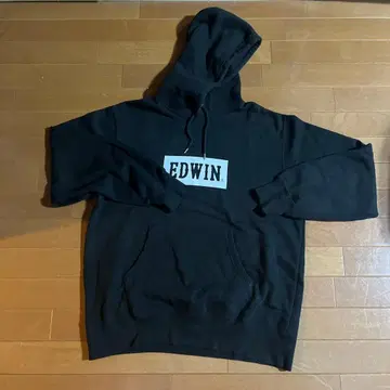 EDWIN 블랙 후드티 L 사이즈