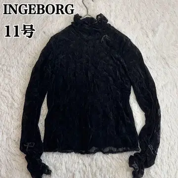 INGEBORG 잉게보그 시스루 상의 블랙 11호 L