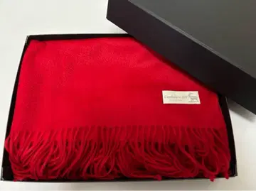 100% 캐시미어 레드 대형 머플러 (새상품)