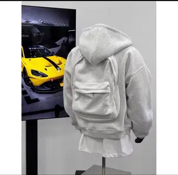 블랙 백팩 포함 후드티