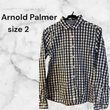 아놀드 파머 긴팔 체크 셔츠 깅엄 체크 긴팔 블라우스