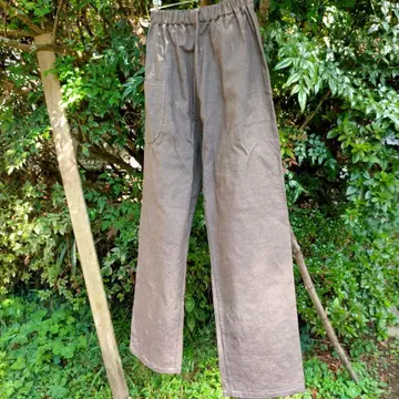 감즙 염색 헴프 코튼 몸빼 릴랙스 팬츠