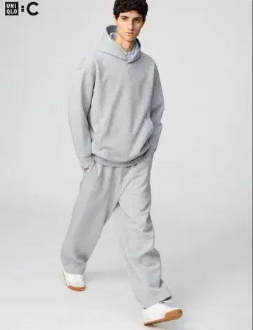 새상품급 UNIQLO:C 맨투맨 와이드 팬츠 S 사이즈