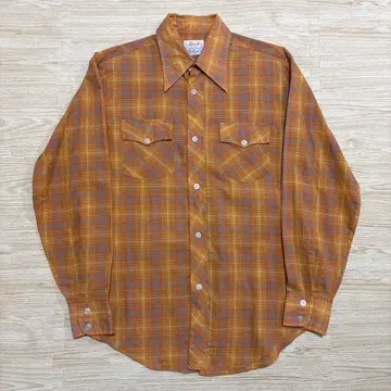 70년대 레이지-H 체크 무늬 셔츠 옴브레