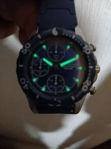 ORIENT 블루 손목시계 음양 크로노그래프