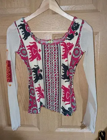 SAVE THE QUEENI 티셔츠 자수 이탈리아제 Y2K M