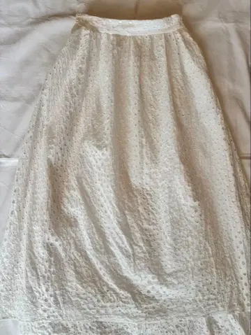 아쿠아걸 코튼 스커트 화이트