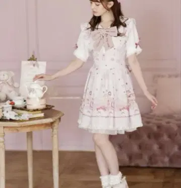 LIZLISA Many hurts afternoon 패턴 원피스