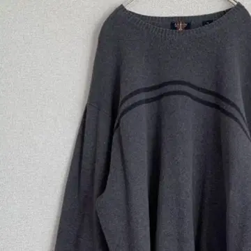 구제 의류 ARROW 니트 스웨터 보더 그레이 XL