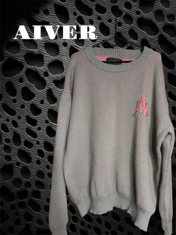 AIVER 오버 사이즈 니트 그레이