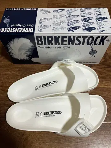 버켄스탁 마드리드 EVA 샌들 42 27 화이트 흰색 새상품