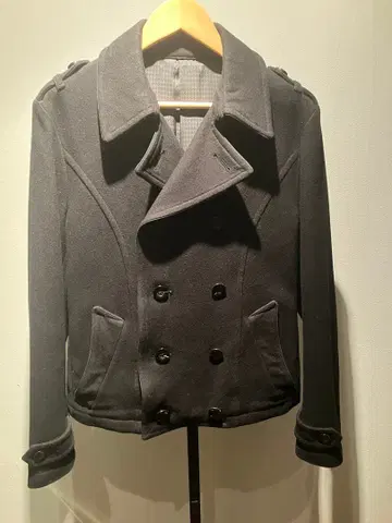 PPFM 블랙 더블 브레스트 피코트 L 사이즈