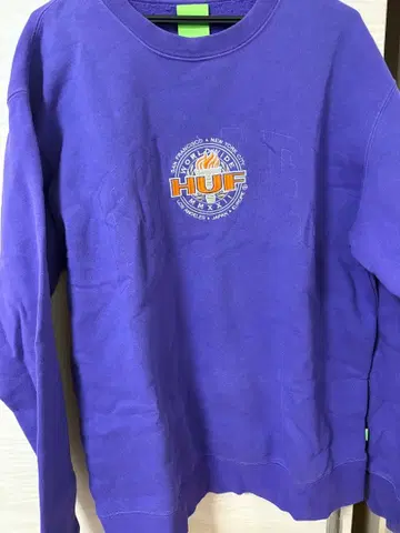 [ HUF ] 크루 맨투맨 트레이너 보라색