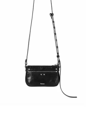 fennec 블랙 가죽 숄더백