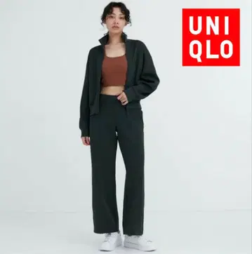 유니클로 드라이 맨투맨 트랙 자켓 팬츠 그린