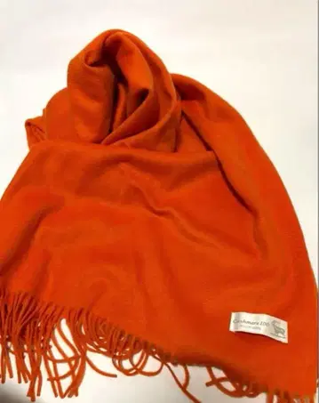 100% 캐시미어 오렌지 대형 두꺼운 원단 스톨 (새상품) 재고 2점