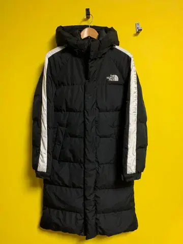The North Face 롱 다운 자켓 블랙 화이트 라벨