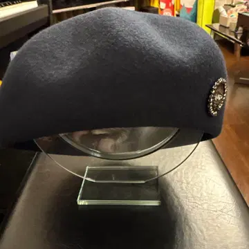 네이비 울 베레모 비쥬 부착 이탈리아제