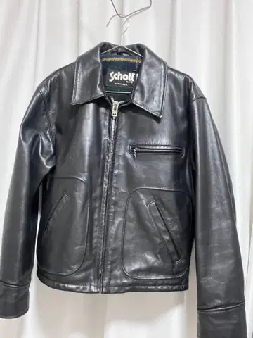 Schott 블랙 가죽 자켓 42