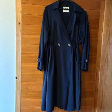 ikka 네이비 롱 코트 L
