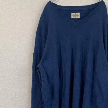 구제 의류 ST JOHN'S BAY 니트 스웨터 무지 얇은 소재 블루