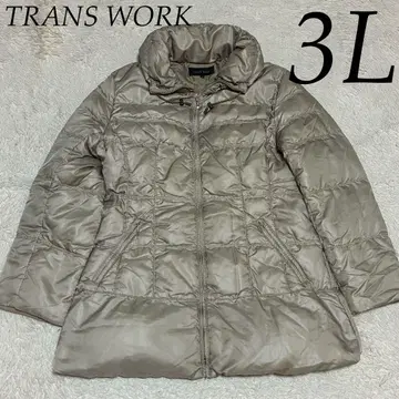 TRANS WORK 3L 44 여배우 옷깃 다운 코트 자켓