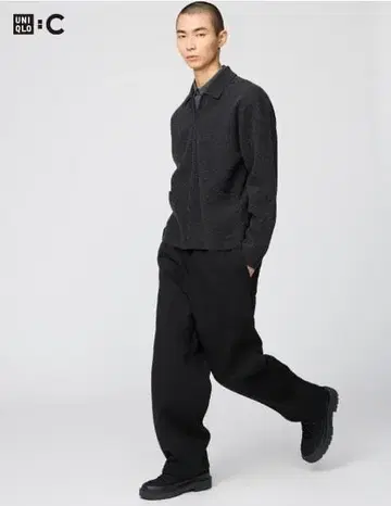 UNIQLO:C 맨투맨 와이드 팬츠 XS 09 BLACK