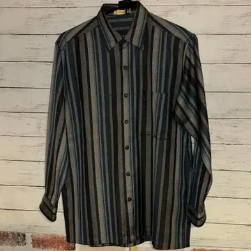 Moare 빈티지 울 긴팔 셔츠 남성용 M